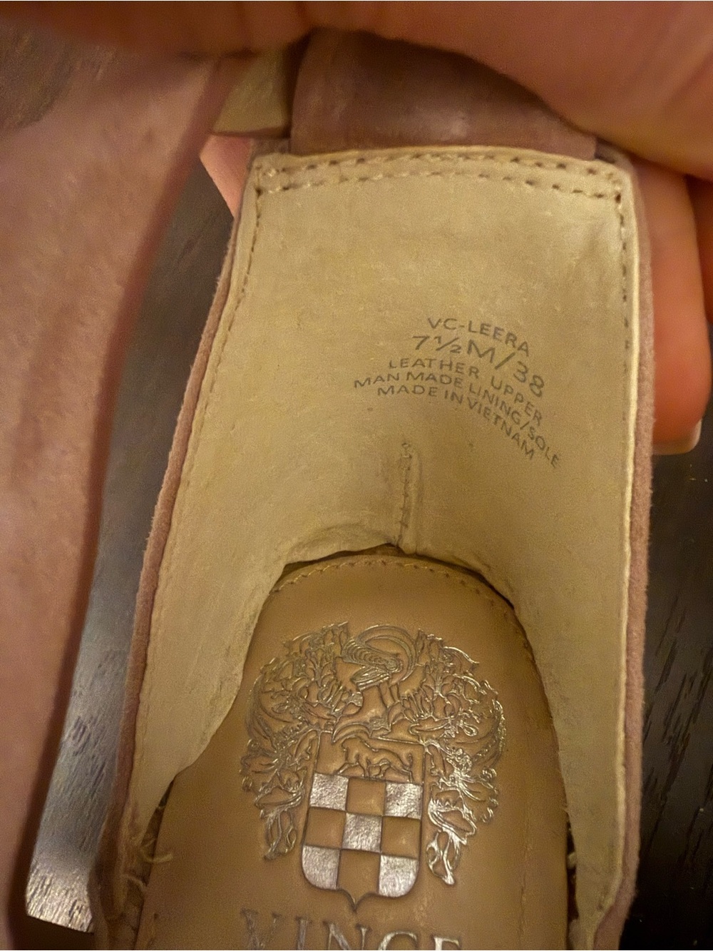 Vince Camuto Blush Suede Espadrille Wedge Sandals - Picture 13 of 13
